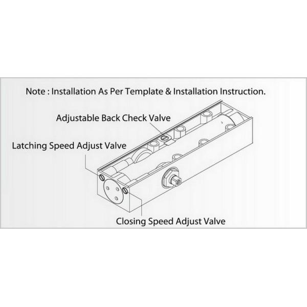 Commercial Regular Arm Steel Door Closer CE Certified Fire Safety Angle Limit 180º