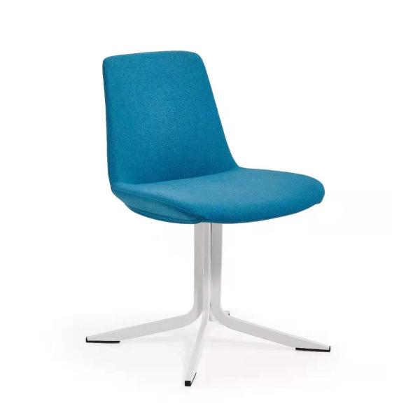NO Folded Office Fashion Sofa Chair with Metal Legs and Multi-color Fabric Lounge