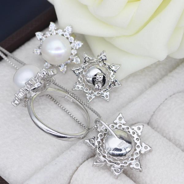 Freshwater Pearl Jewelry Sets With Necklace Earring Ring