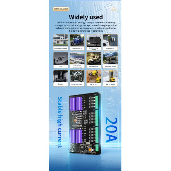 Enerkey 20A Smart Balancer 4S 8S 12S 16S 20S 24S 40A 60A with CAN and Bluetooth Active balancer for Electric Vehicle