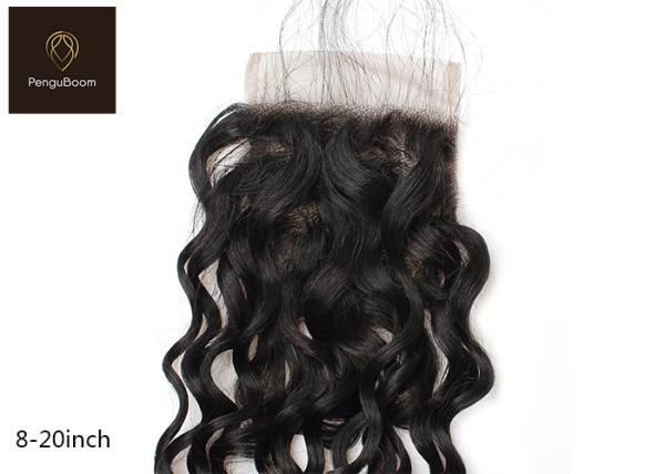 Fine Hand Tie 8A 10 inch Remy Human Hair Closure Water Wave 25.4cm