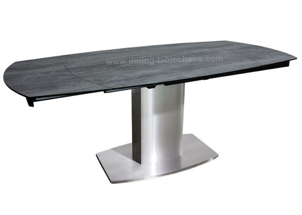 Mesa de jantar inoxidável da extensão com o revestimento do pó da estratificação de HPL