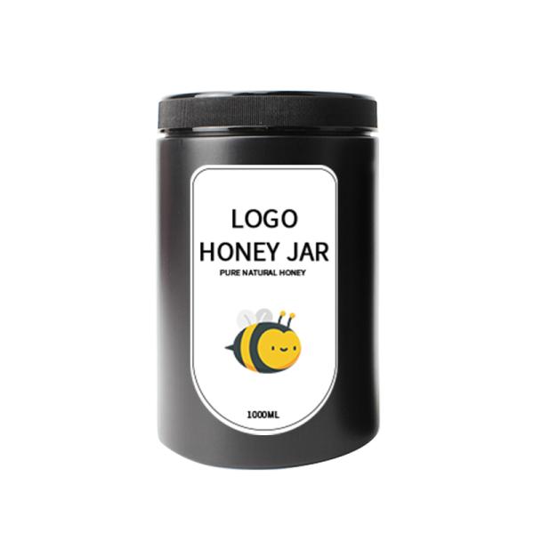 Food Grade 7 oz  17 oz  35 oz Plastic Honey Jars HDPE Sauce Packaging Bottle Jar for Honey Jam