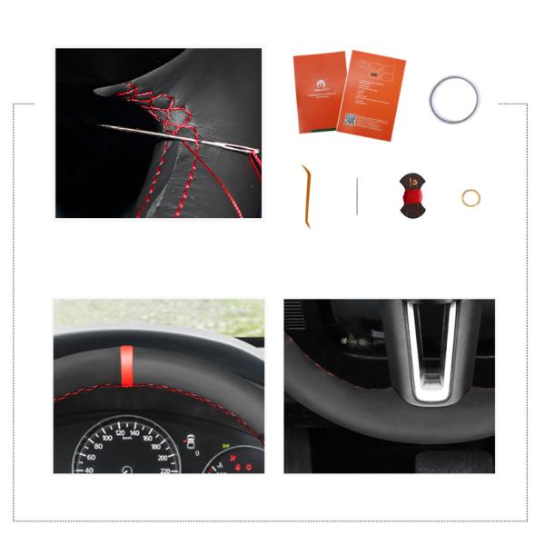 Custom Hand Stitching Soft Suede Steering Wheel Cover for Mazda CX-30 CX30 Mazda 3 Axela 2019-2020