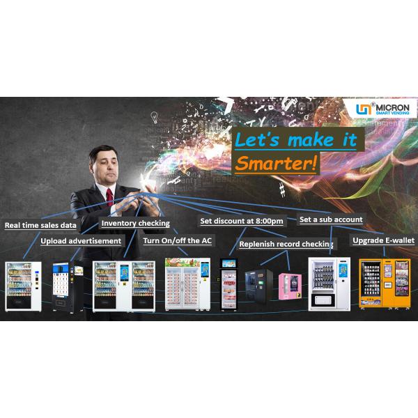 Salad Jar Canned Bottle drink Vending Machines With 22 Inch Touch Screen, Touch Screen Vending Machine, Micron