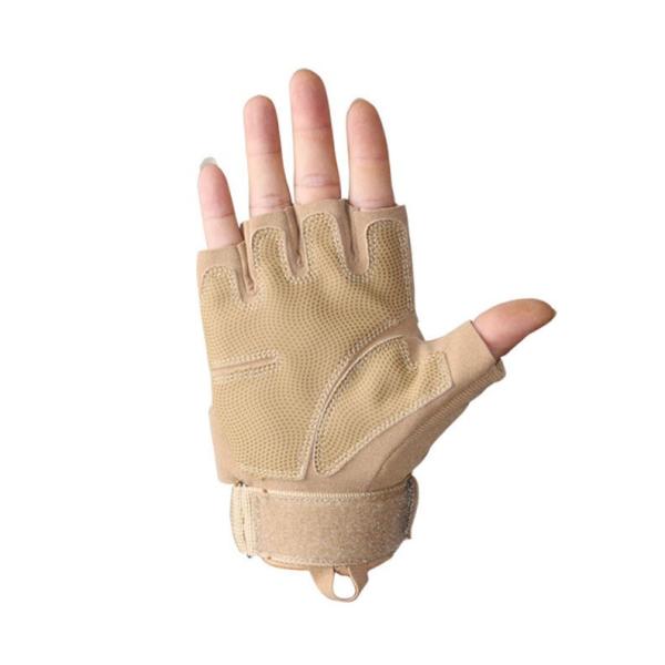Custom Military Tactical Gloves Half Finger Airsoft Cycling Polyester Material
