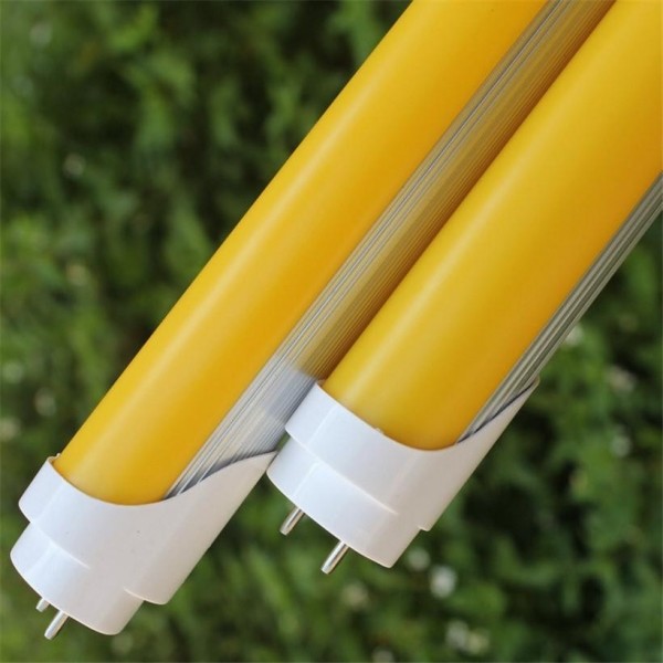 Anti UV T8 LED Tube Light 18W 4FT Industrial Yellow Light Frosted / Clear PC Cover