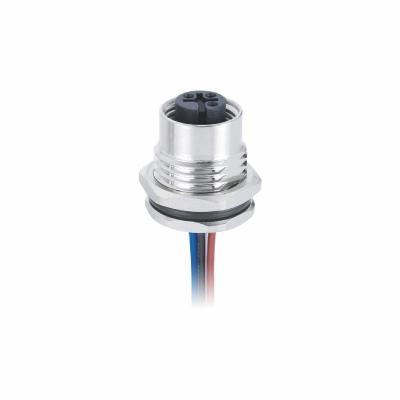 Código impermeável 8 Pin Panel Mount Connector do sensor M12 8 Pin Female Connector A