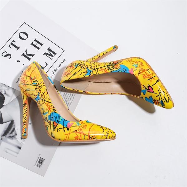 BS159 Women'S Shoes Fashion High Heels Shallow Mouth Pointed Candy Color Thin Personality Niche Single Shoes Fashion Wom
