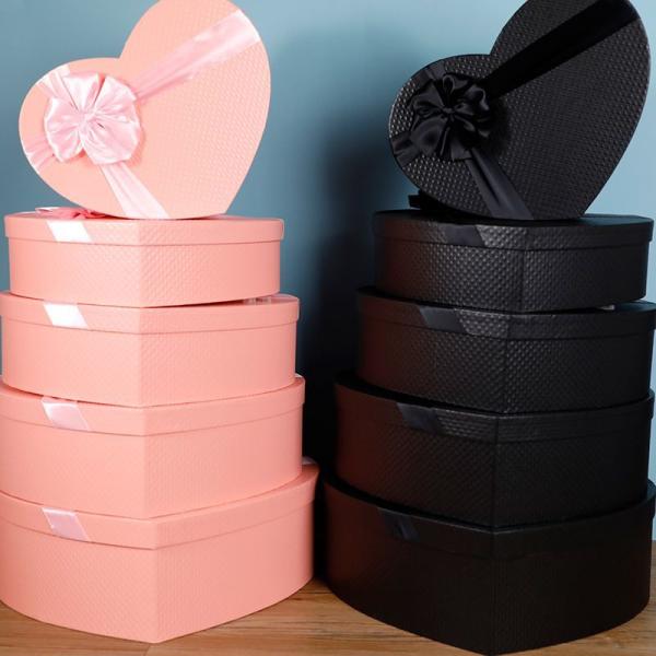 Wedding Cardboard Heart Shaped Gift Boxes With Lids For Chocolates Cookies Candies