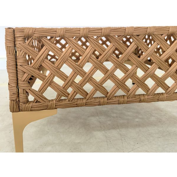 6 Pieces PE Wicker Sectional Outdoor Sofa with Coffee Table Backyard Patio Furniture Sets