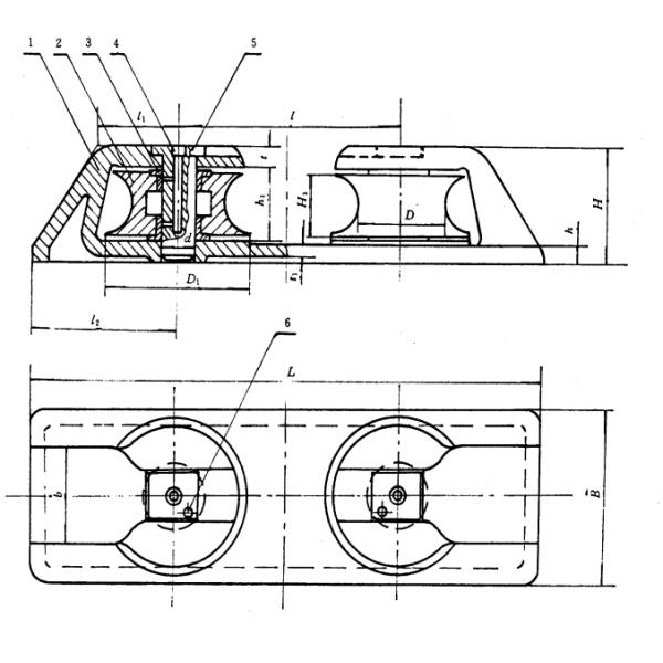 ISO подгонянный роликом 13795 до 2015 веревочки провода Fairlead Guider веревочки стальным горизонтальным