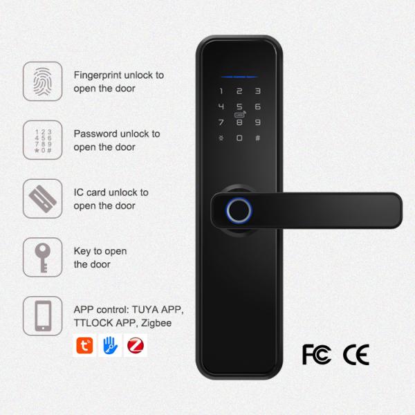 Алюминиевый сплав Антиблокировочный биометрический отпечаток пальца без ключа Туя умный дверной замок электронный цифровой умный дверной замок