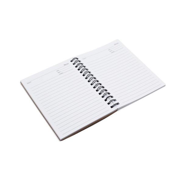 Cuaderno de espiral de sublimación PET en blanco para impresión a doble cara, cuaderno de bricolaje con encuadernación en espiral personalizada