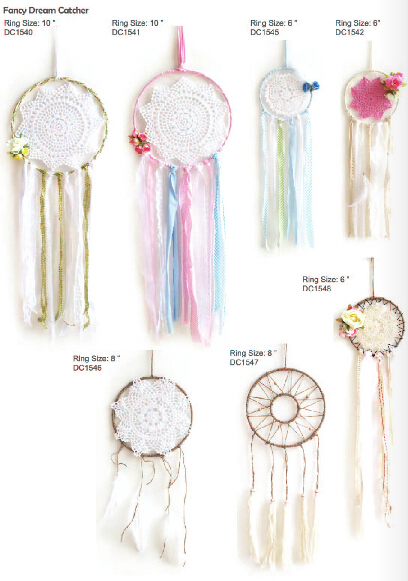 Circular Purple Handmade Dream Catcher Net With Feathers Wall Hanging Decoration Decor Craft Gift Wind Chimes for Home