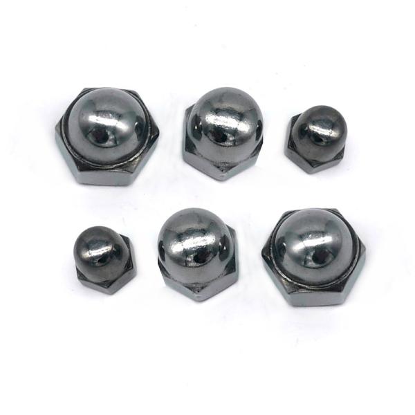 High Tensile Decorative Hex Cap Nuts , Stainless Nuts Drawing Request Finish