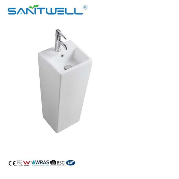 Wholesale Luxury Styles Pedestal Basins White Color Floor Standing Sinks For European