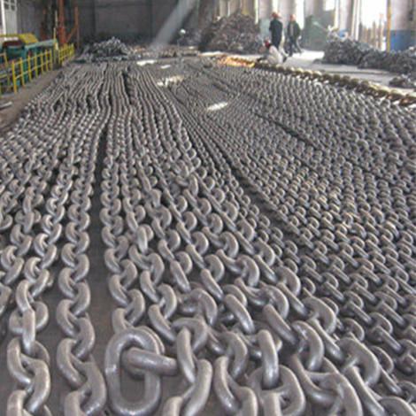 120mm Anchor Chains High Strength Alloy Steel Galvanized Stud Link Mooring Chain