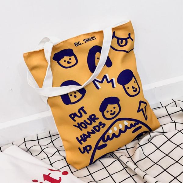 Korean version of cartoon character printing ladies small square shoulder bag messenger bag