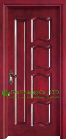 Entry Doors Wood, MDF Solid Core Veneer Wood Door With Frame For Main Entrance