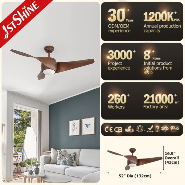 Mulit Colores 52 polegadas Smart Ventilador de Tecto Com Luz 6 Velocidade Escolha Controle Remoto Material Plástico