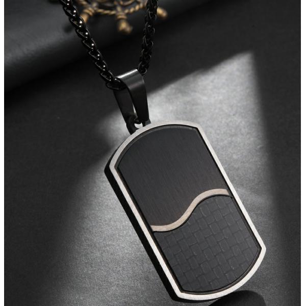 2025 en stock mercancías forma cuadrada colgantes de hombre collar de hombre con envío rápido