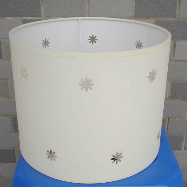 Blue Trim TC Star White Laser Cut Lampshade Removable Cover