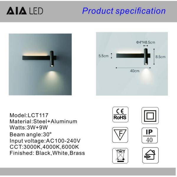 led reading wall lamp minimalist living room decoration creative simple modern bedside wall light bedroom light