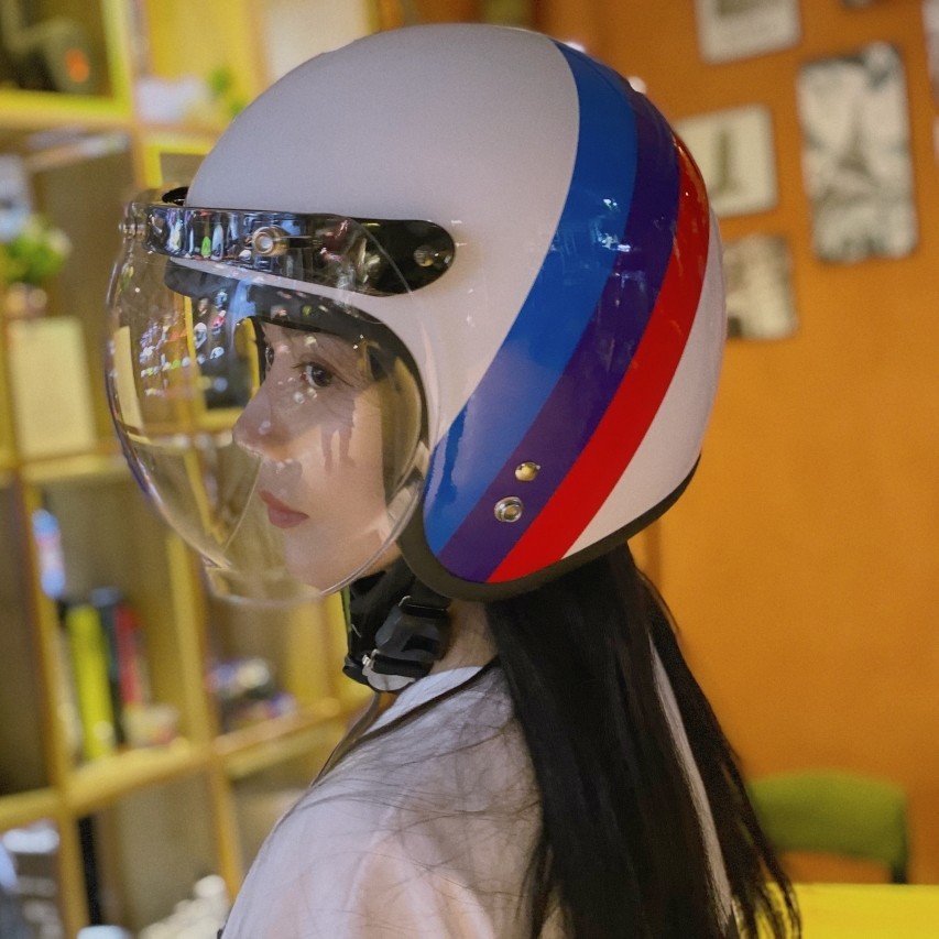 Customized Logo Accepted Carbon Fiber Retro Spoon Helmet for Direct of 12k Half Helmet