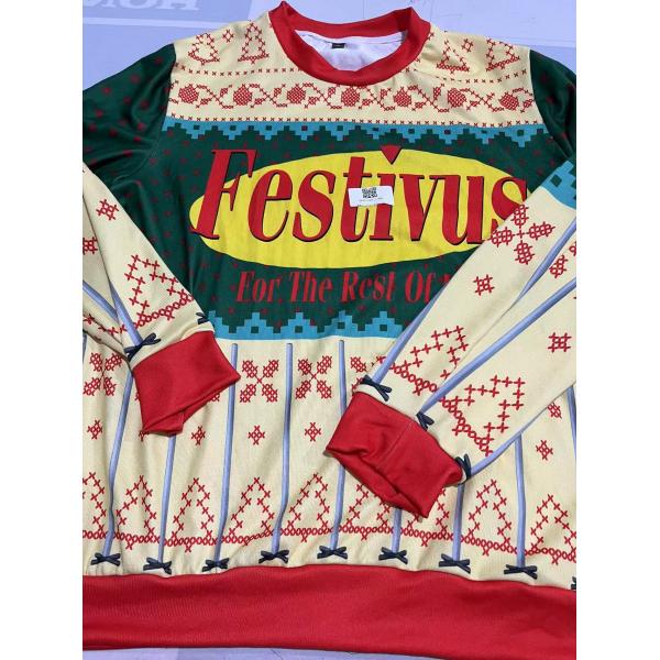 XMAMLON Custom Round-neck Shirt Casual Men's Clothing Sweater Christmas Printed Sweater