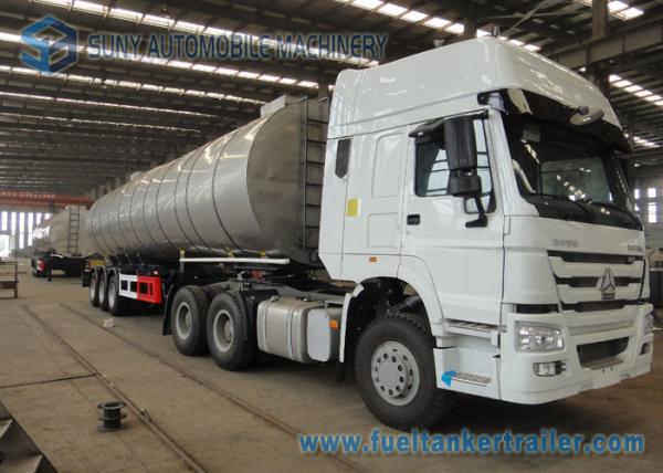 50000L 3 Axle Stainless Steel Asphalt Tanker Trailer Flatbed Semi Trailer