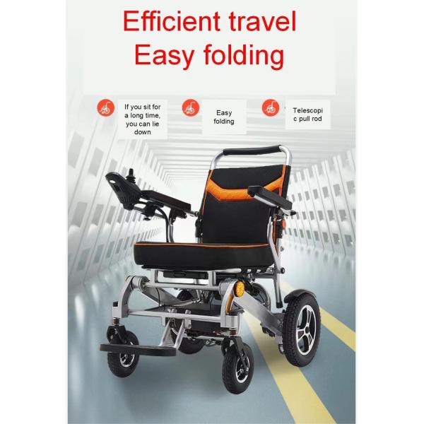 Electric Aluminum Alloy Folding Wheelchair for Elderly 201-500W Durable Construction