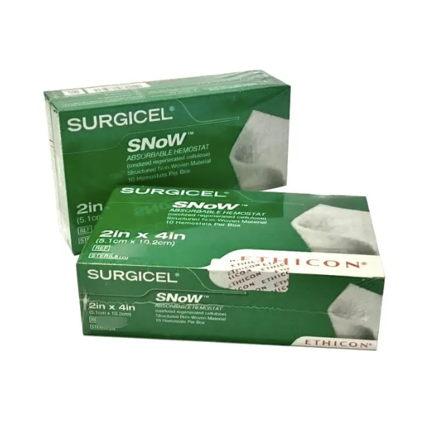 Surgicel SNoWTM Hémostat absorbable - Cellulose régénérée non tissée oxydée