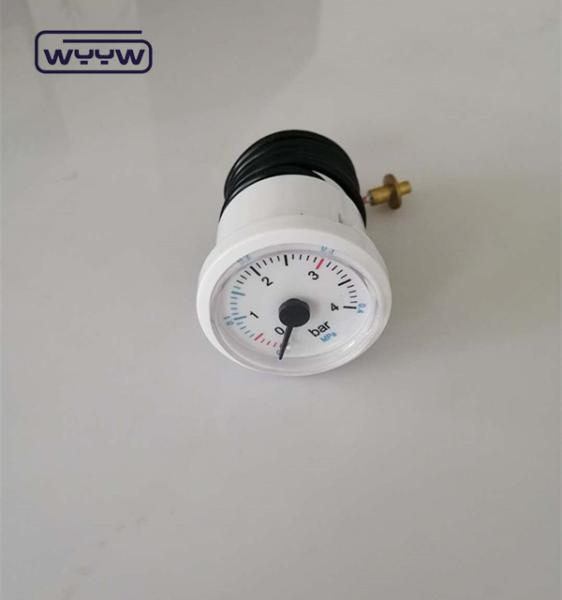 40 mm 0-4bar Caldeira pendurada de parede Medidor de pressão Material de aço preto