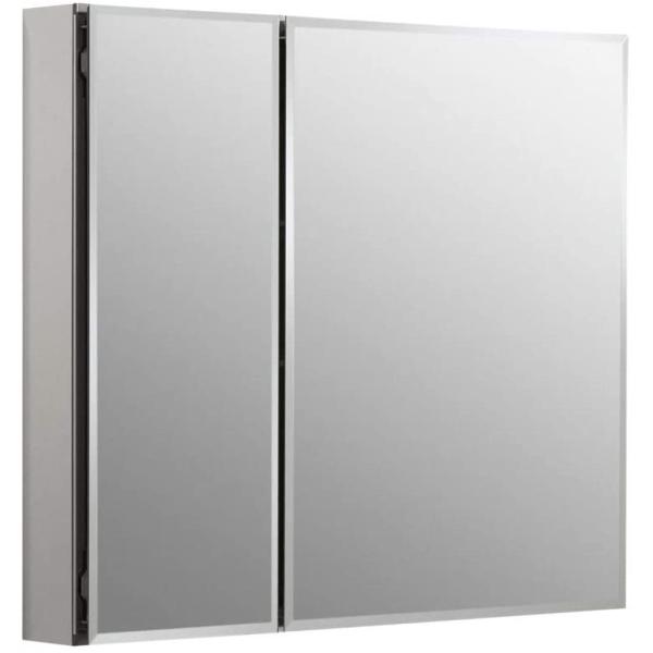 Frameless Aluminum Storage Cabinet Aluminium Bathroom Cabinet Double Doors