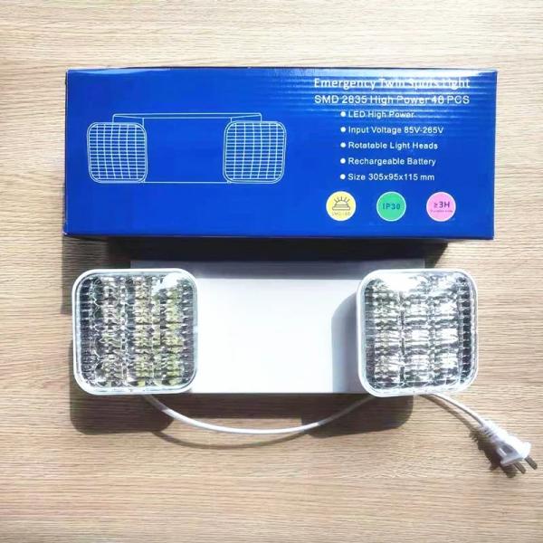 Supply 6W AC85-265V Cold White LED Emergency Lights for Home Rechargeable Exit Sign