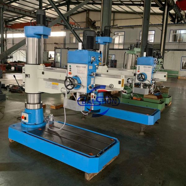 Electrical-Hydraulic Radial Arm Drilling Machine with 80mm Max Drilling Diameter, 450mm Spindle Travel, and 360° Rotation Angle
