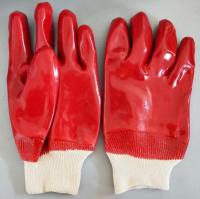 Luvas tratadas hidrocarboneto do trabalho do Pvc DippeProtective do forro do bloqueio