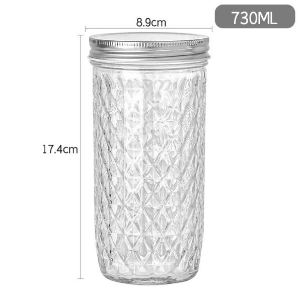 16oz 480ml Multi-size Wide Mouth Food Preserving Glass Mason Jar with Metal Lid
