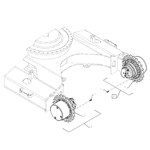 Конечная передача Ассы ГМ38ВБ-А-79-131 СК200-8 ИН15В00037Ф2 мотора перемещения экскаватора
