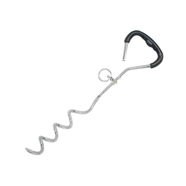 Le câble et le pieu sont en PVC recouverts d'un pieu en spirale.
