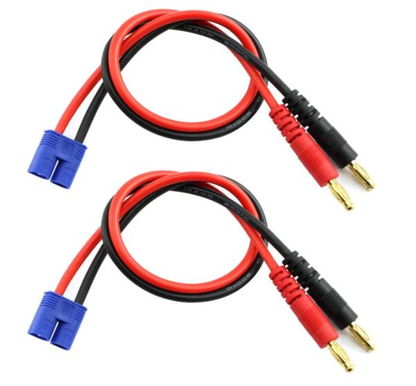 o carregador de 14awg 30cm RC conduz as tomadas masculinas da banana de 4mm ao adaptador do conector macho EC3