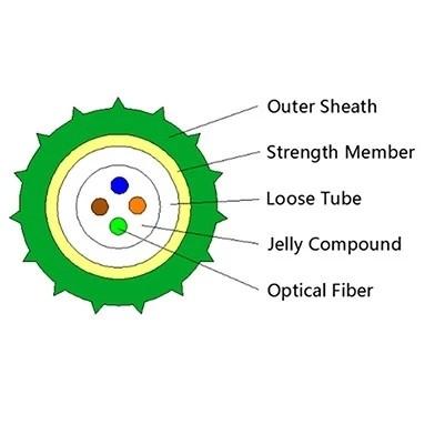 G.657B3 Grade Black Outdoor Fiber Optic Cable 2.0mm With Polyethylene Jacket