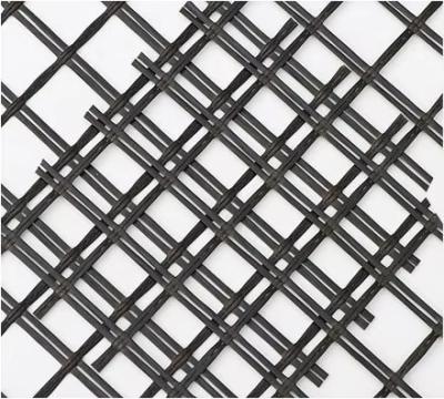 50KN Reinforced Airport Runway Fiberglass Geogrid Asphalt Placement Biaxial Glassgrid