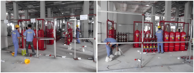 Customizable FM200 Pipe Network System / Automatic Gas Suppression for Industrial Use