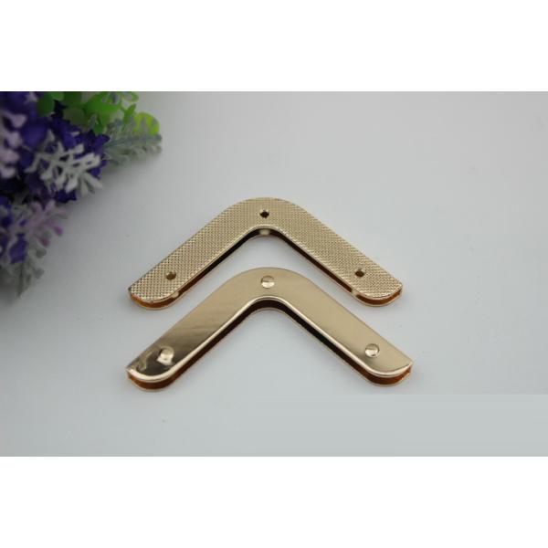 Europe standard light gold right-angle metal handbag corner purse protector