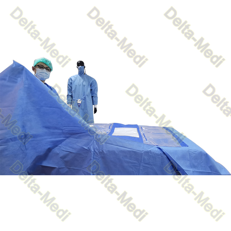SBPP+PE SMS SMMS SMMMS SMF сердечнососудистые задрапировывают с мешками 20gsm - 60gsm