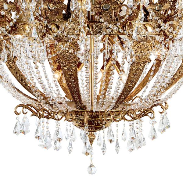 Natural brass crystal chandelier Lighting for Indoor home Fixtures (WH-PC-20)
