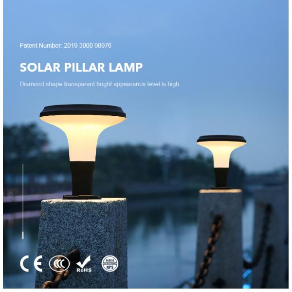 El pilar solar de la columna del jardín al aire libre del OEM enciende 150 lúmenes de a prueba de mal tiempo