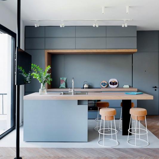 1500MM Acrylic Panel Solid Timber Kitchen Cabinets Oak Island Kitchen Cabinets